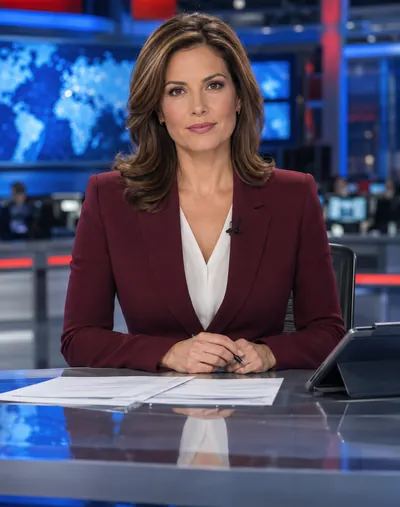 Escena ilustrativa de un estudio de noticias